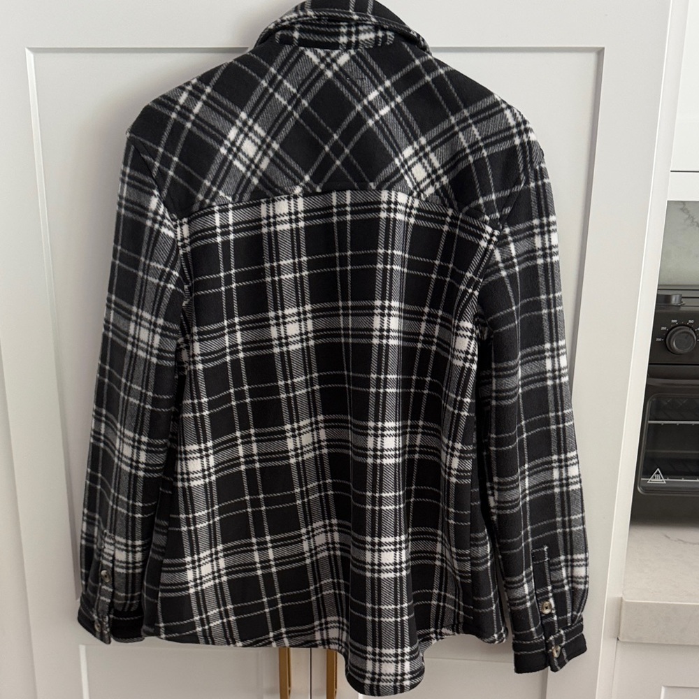 Sage Collective Black and White Plaid Jacket Size Small - Picture 3 of 3